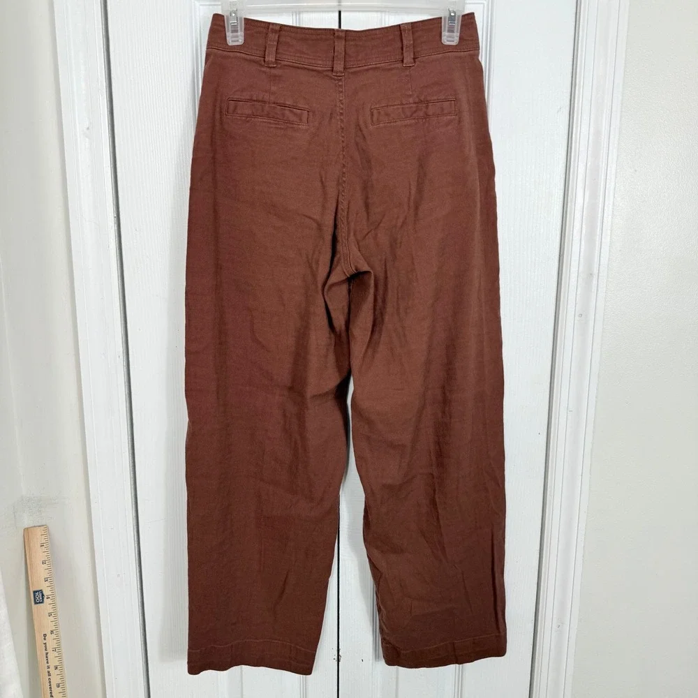 Everlane Put-Together Pleated Pant 00 Brown European Flax Linen Minimalist